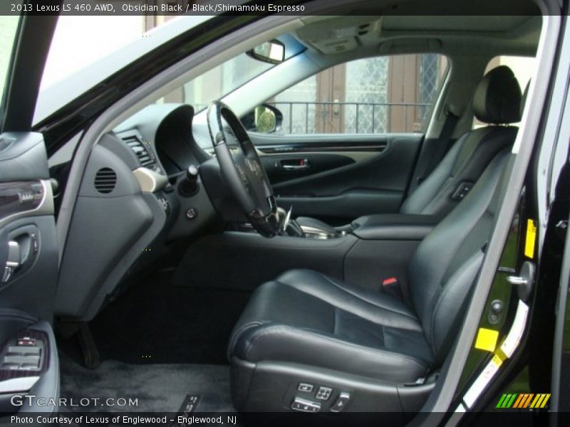 Obsidian Black / Black/Shimamoku Espresso 2013 Lexus LS 460 AWD