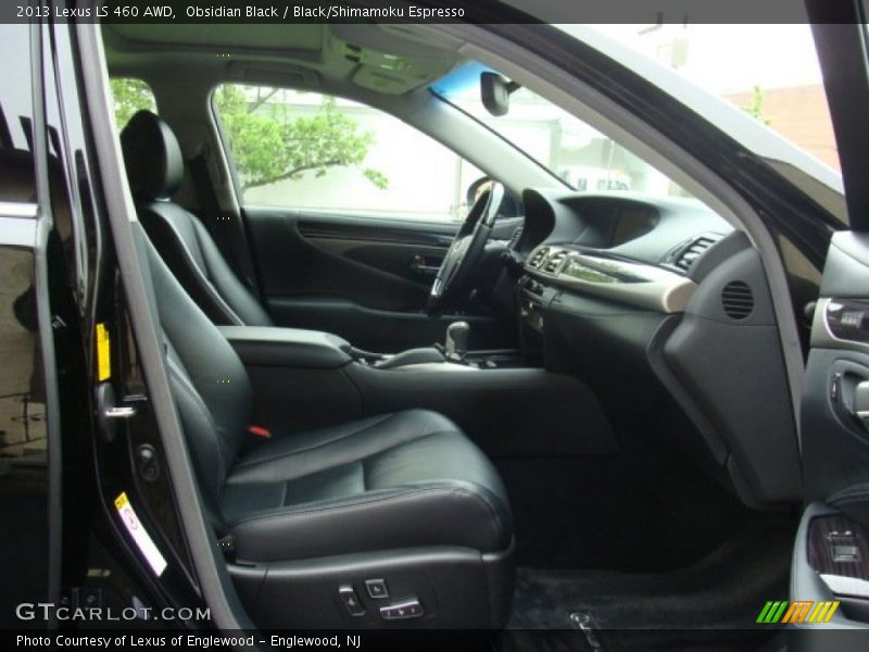 Obsidian Black / Black/Shimamoku Espresso 2013 Lexus LS 460 AWD