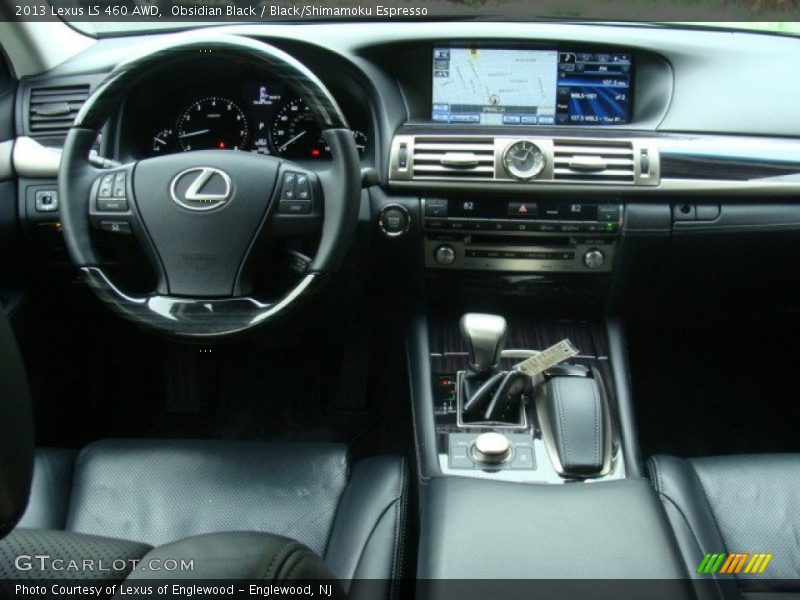 Obsidian Black / Black/Shimamoku Espresso 2013 Lexus LS 460 AWD