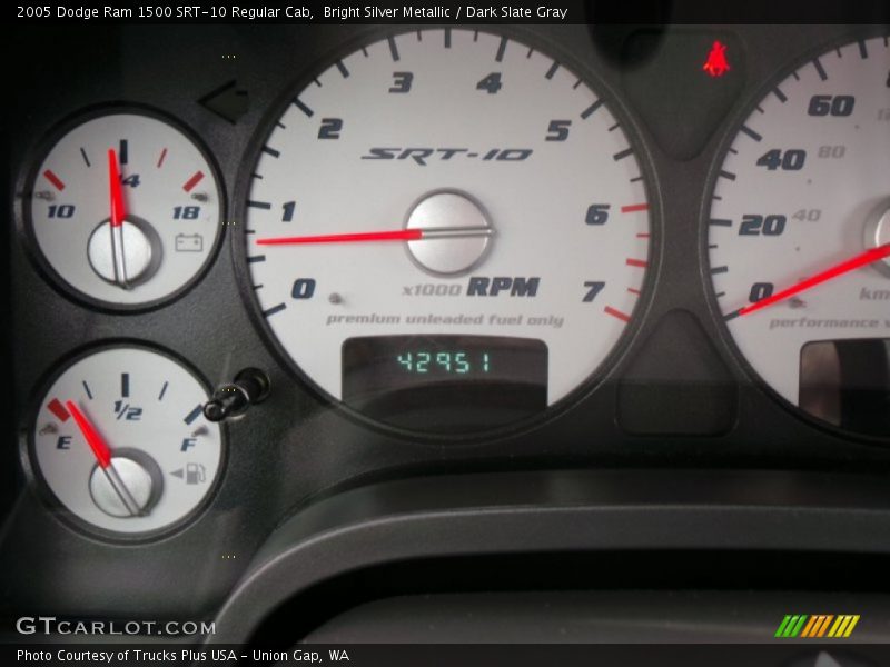 Bright Silver Metallic / Dark Slate Gray 2005 Dodge Ram 1500 SRT-10 Regular Cab