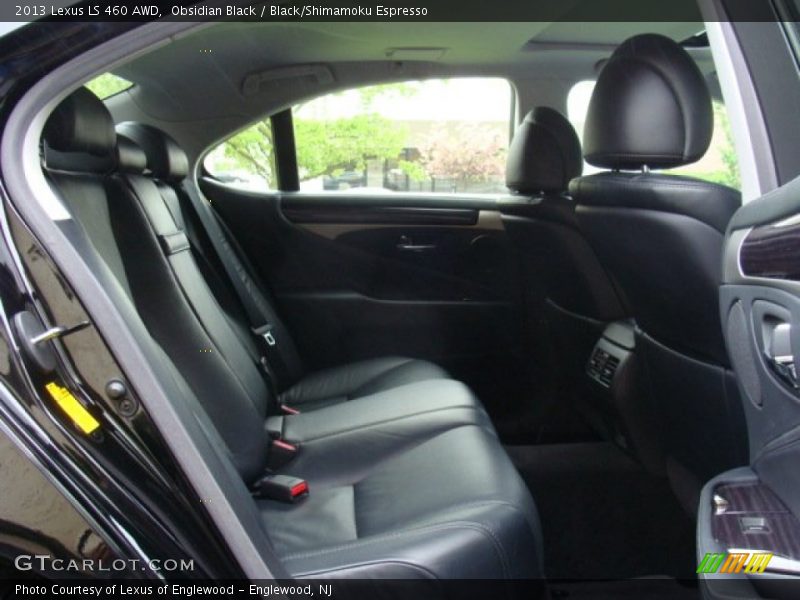 Obsidian Black / Black/Shimamoku Espresso 2013 Lexus LS 460 AWD