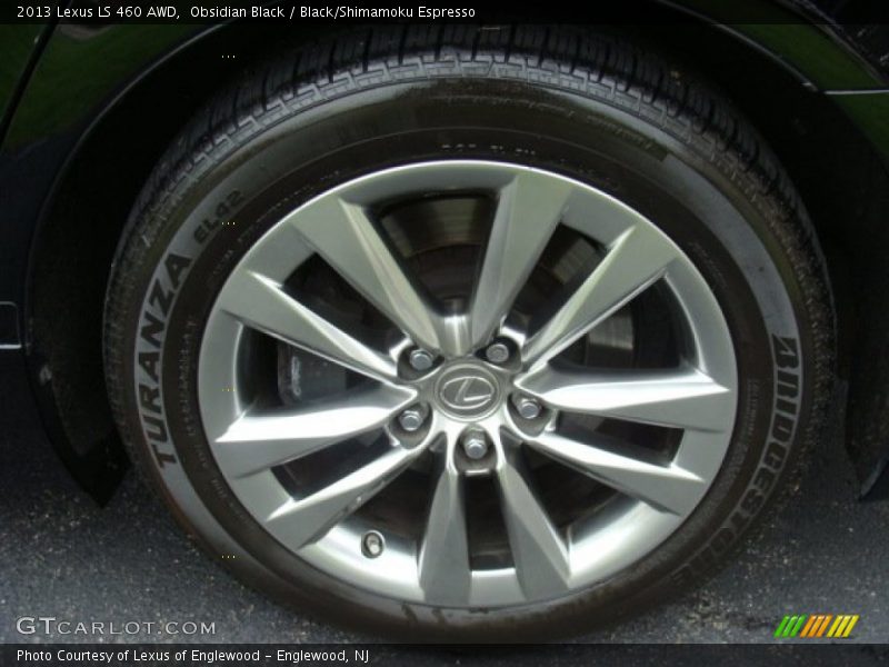 Obsidian Black / Black/Shimamoku Espresso 2013 Lexus LS 460 AWD