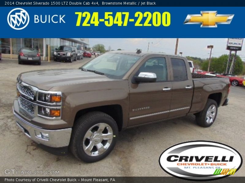 Brownstone Metallic / Jet Black 2014 Chevrolet Silverado 1500 LTZ Double Cab 4x4