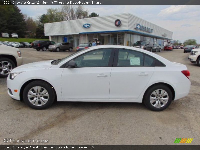Summit White / Jet Black/Medium Titanium 2014 Chevrolet Cruze LS