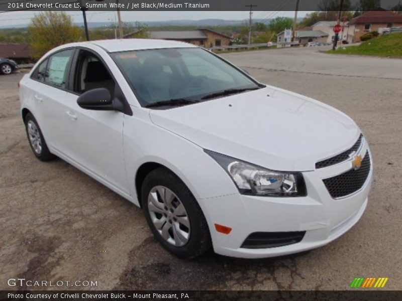 Summit White / Jet Black/Medium Titanium 2014 Chevrolet Cruze LS