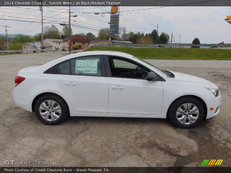 Summit White / Jet Black/Medium Titanium 2014 Chevrolet Cruze LS