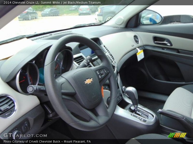 Summit White / Jet Black/Medium Titanium 2014 Chevrolet Cruze LS