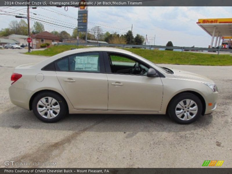 Champagne Silver Metallic / Jet Black/Medium Titanium 2014 Chevrolet Cruze LS