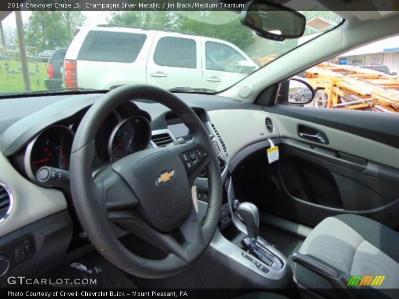 Champagne Silver Metallic / Jet Black/Medium Titanium 2014 Chevrolet Cruze LS