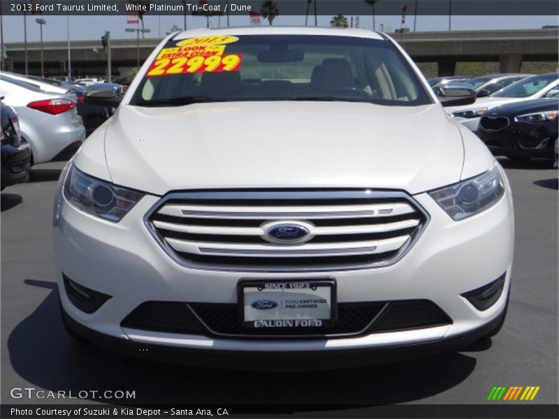 White Platinum Tri-Coat / Dune 2013 Ford Taurus Limited