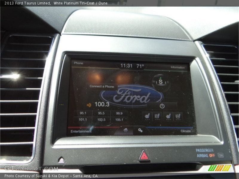 White Platinum Tri-Coat / Dune 2013 Ford Taurus Limited