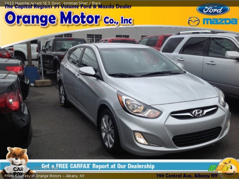 Ironman Silver / Black 2013 Hyundai Accent SE 5 Door