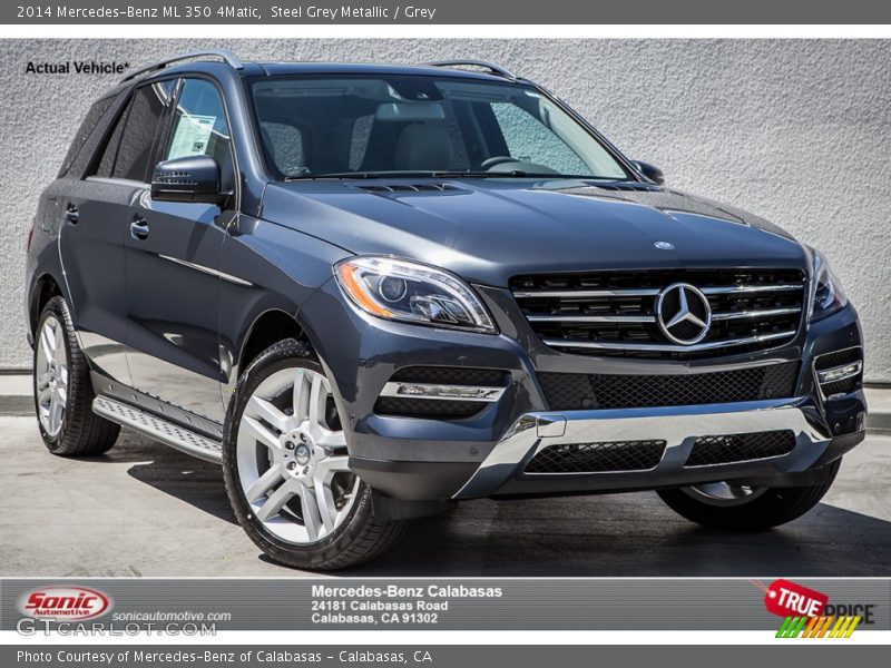 Steel Grey Metallic / Grey 2014 Mercedes-Benz ML 350 4Matic