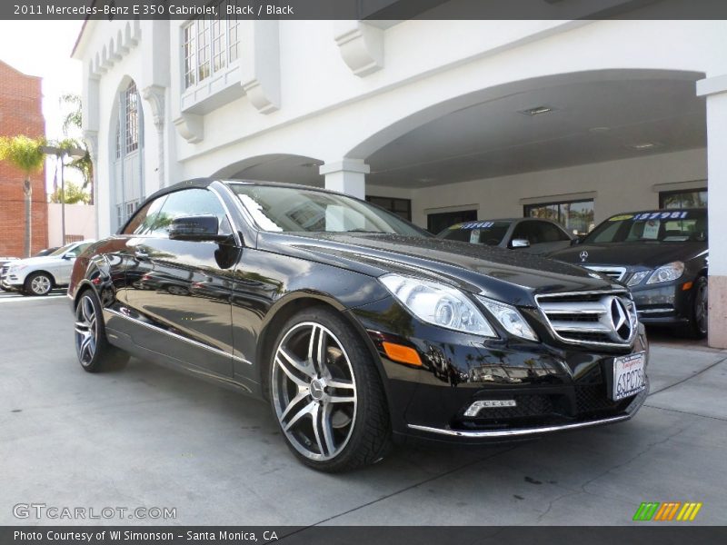 Black / Black 2011 Mercedes-Benz E 350 Cabriolet