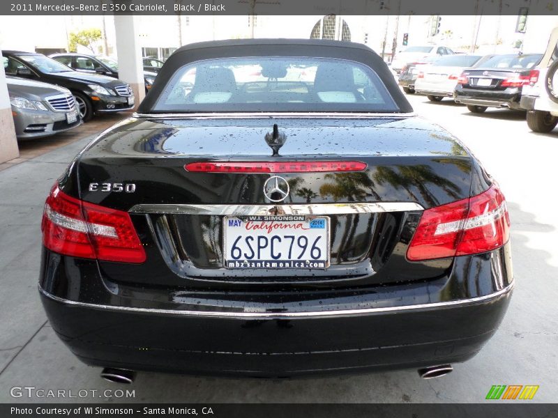 Black / Black 2011 Mercedes-Benz E 350 Cabriolet