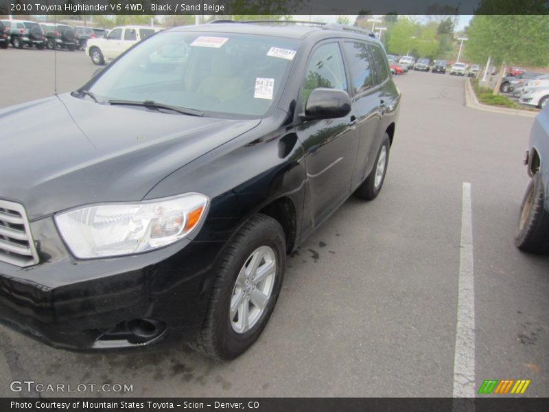 Black / Sand Beige 2010 Toyota Highlander V6 4WD