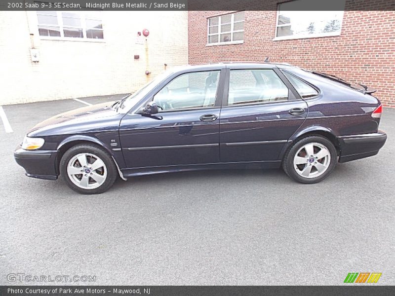 Midnight Blue Metallic / Sand Beige 2002 Saab 9-3 SE Sedan