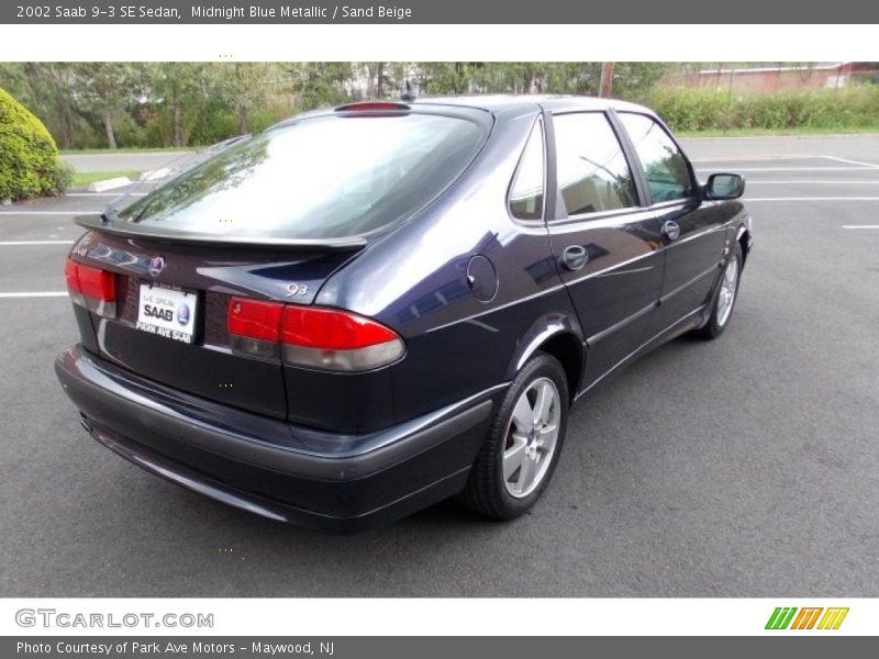 Midnight Blue Metallic / Sand Beige 2002 Saab 9-3 SE Sedan