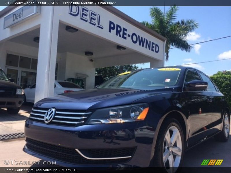 Night Blue Metallic / Titan Black 2013 Volkswagen Passat 2.5L SE