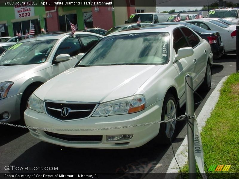 White Diamond Pearl / Parchment 2003 Acura TL 3.2 Type S