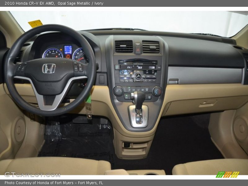 Opal Sage Metallic / Ivory 2010 Honda CR-V EX AWD