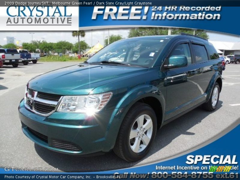 Melbourne Green Pearl / Dark Slate Gray/Light Graystone 2009 Dodge Journey SXT