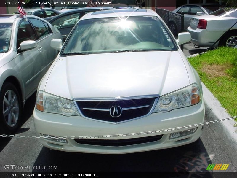White Diamond Pearl / Parchment 2003 Acura TL 3.2 Type S