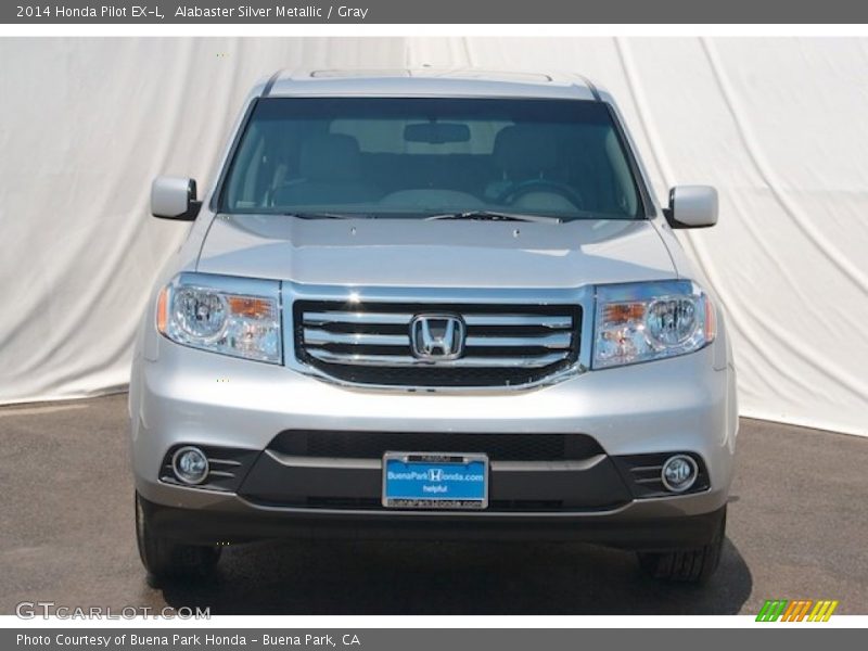 Alabaster Silver Metallic / Gray 2014 Honda Pilot EX-L