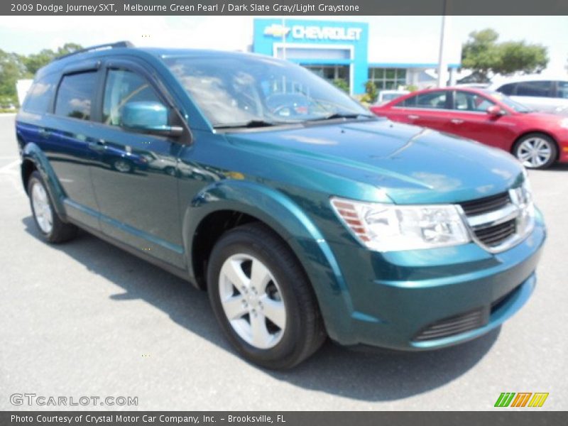 Melbourne Green Pearl / Dark Slate Gray/Light Graystone 2009 Dodge Journey SXT
