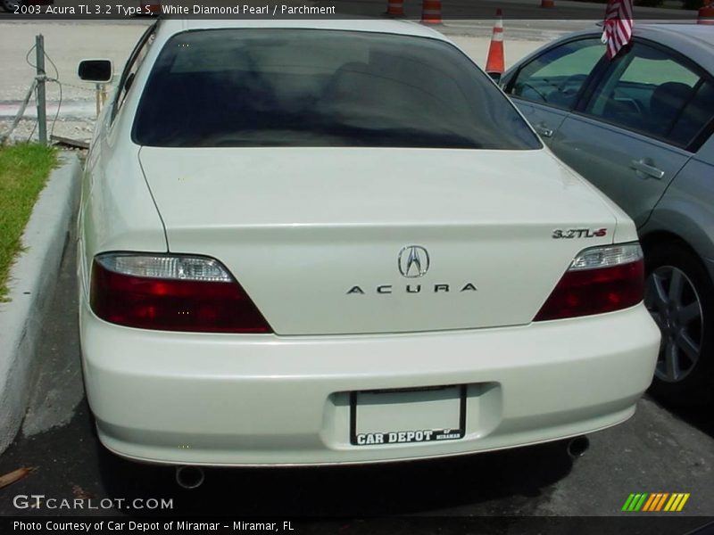 White Diamond Pearl / Parchment 2003 Acura TL 3.2 Type S