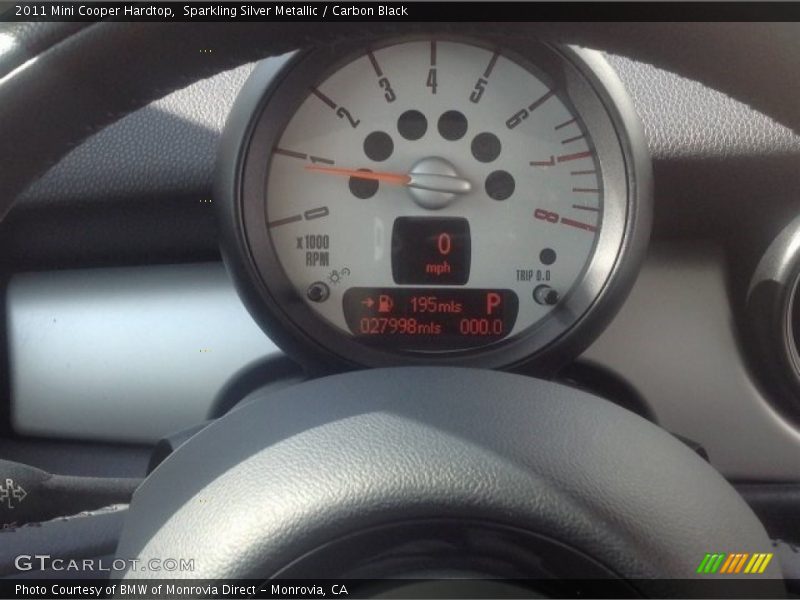 Sparkling Silver Metallic / Carbon Black 2011 Mini Cooper Hardtop