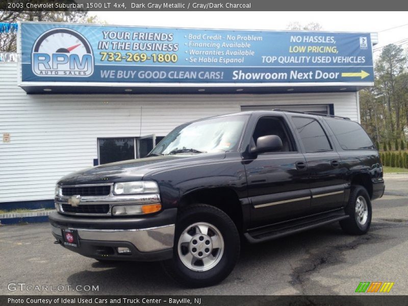 Dark Gray Metallic / Gray/Dark Charcoal 2003 Chevrolet Suburban 1500 LT 4x4