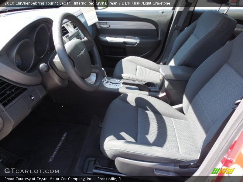 Inferno Red Crystal Pearl / Dark Khaki/Light Graystone 2010 Chrysler Sebring Touring Sedan