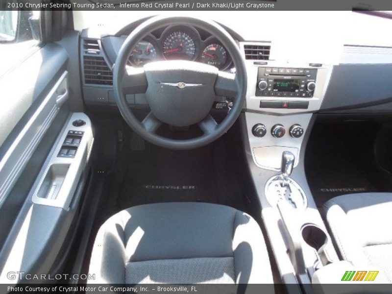 Inferno Red Crystal Pearl / Dark Khaki/Light Graystone 2010 Chrysler Sebring Touring Sedan