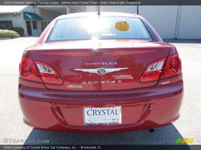 Inferno Red Crystal Pearl / Dark Khaki/Light Graystone 2010 Chrysler Sebring Touring Sedan