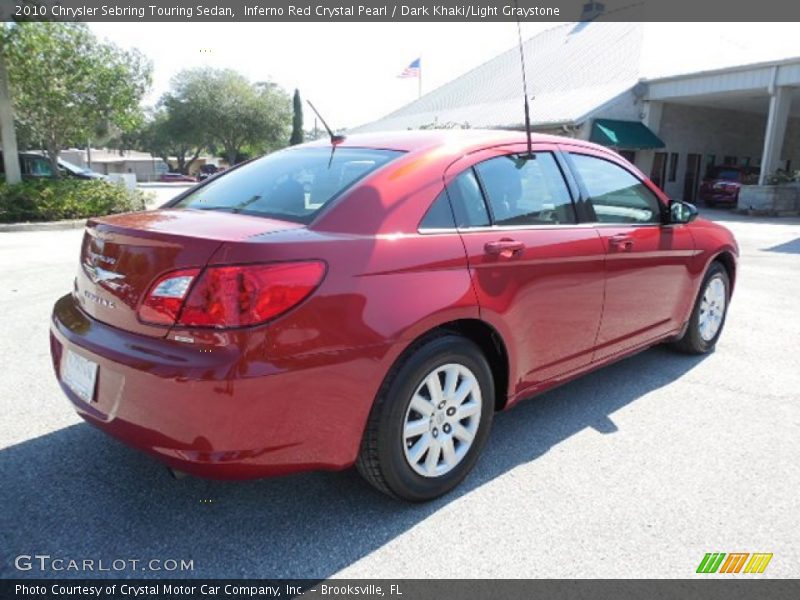 Inferno Red Crystal Pearl / Dark Khaki/Light Graystone 2010 Chrysler Sebring Touring Sedan