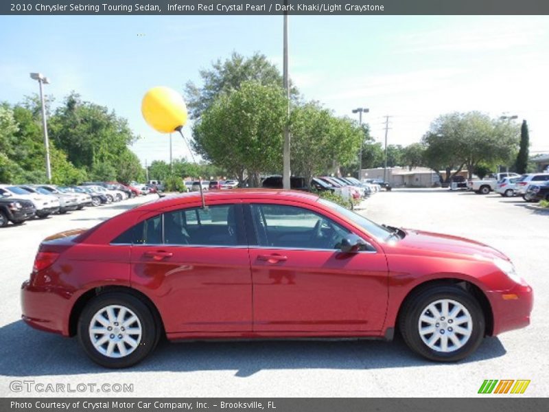 Inferno Red Crystal Pearl / Dark Khaki/Light Graystone 2010 Chrysler Sebring Touring Sedan