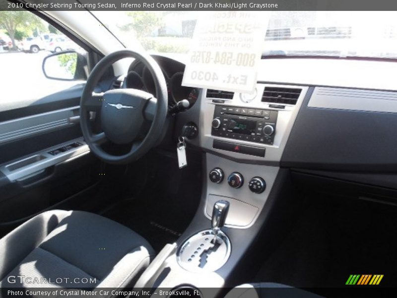 Inferno Red Crystal Pearl / Dark Khaki/Light Graystone 2010 Chrysler Sebring Touring Sedan