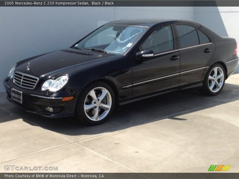 Black / Black 2005 Mercedes-Benz C 230 Kompressor Sedan