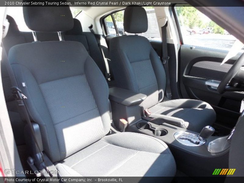 Inferno Red Crystal Pearl / Dark Khaki/Light Graystone 2010 Chrysler Sebring Touring Sedan