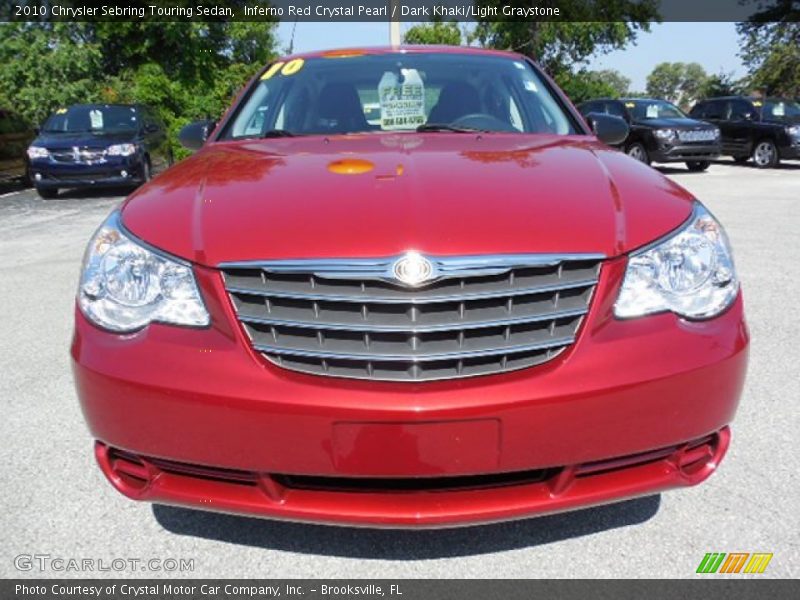 Inferno Red Crystal Pearl / Dark Khaki/Light Graystone 2010 Chrysler Sebring Touring Sedan