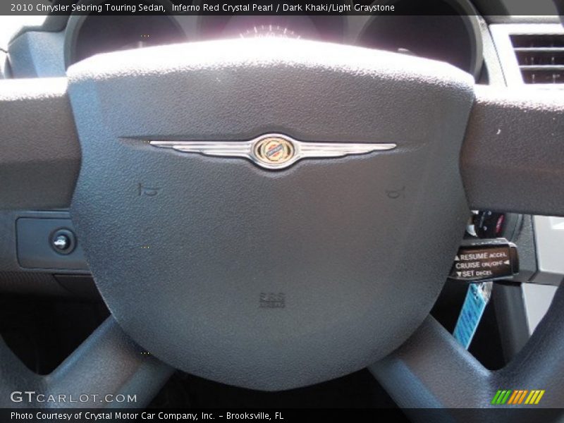 Inferno Red Crystal Pearl / Dark Khaki/Light Graystone 2010 Chrysler Sebring Touring Sedan