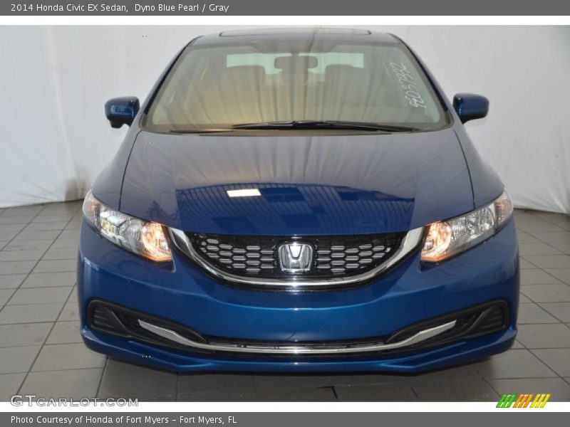 Dyno Blue Pearl / Gray 2014 Honda Civic EX Sedan