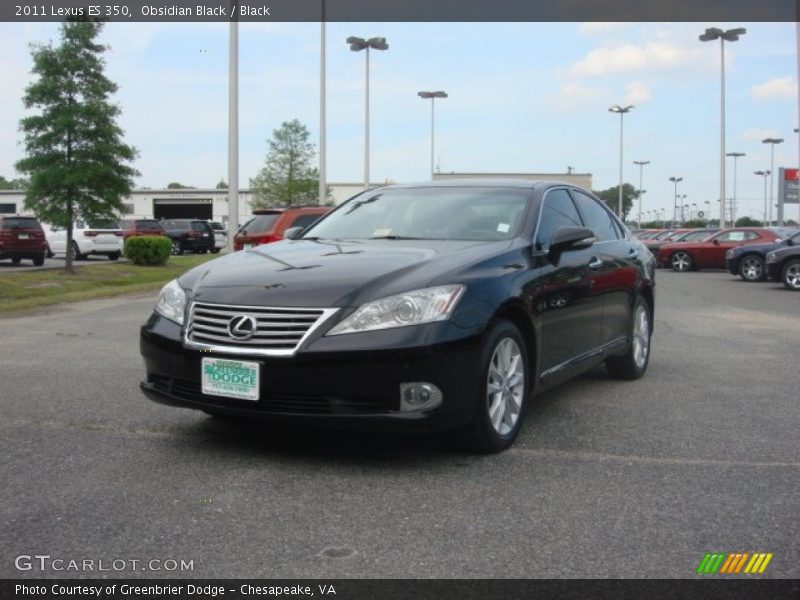 Obsidian Black / Black 2011 Lexus ES 350