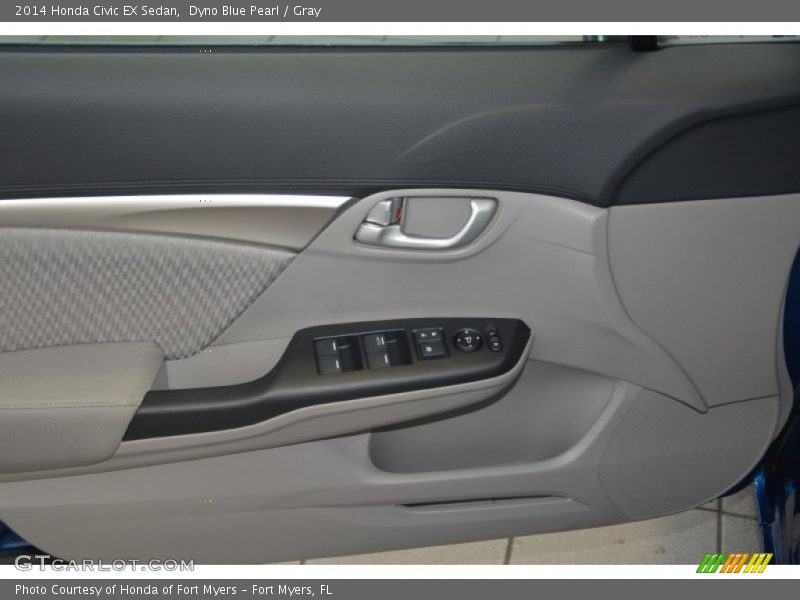 Dyno Blue Pearl / Gray 2014 Honda Civic EX Sedan