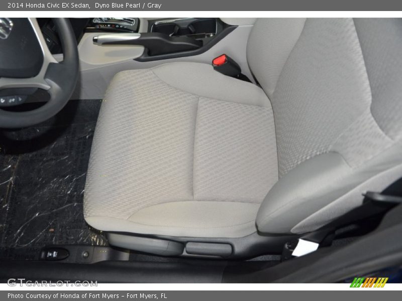 Dyno Blue Pearl / Gray 2014 Honda Civic EX Sedan