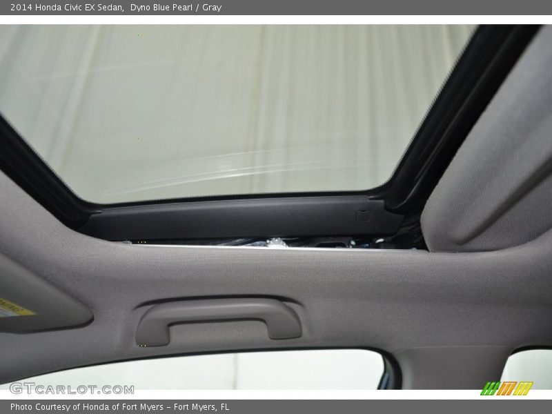 Dyno Blue Pearl / Gray 2014 Honda Civic EX Sedan