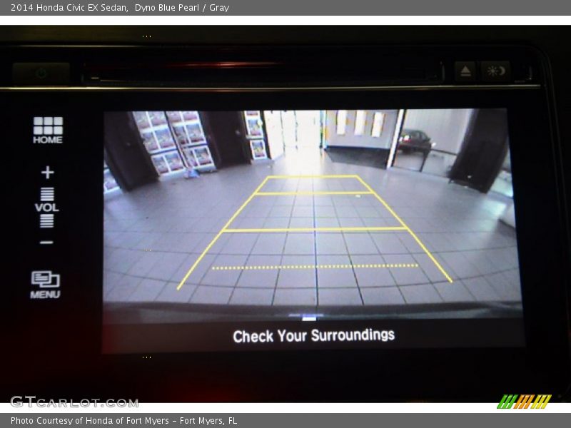 Dyno Blue Pearl / Gray 2014 Honda Civic EX Sedan