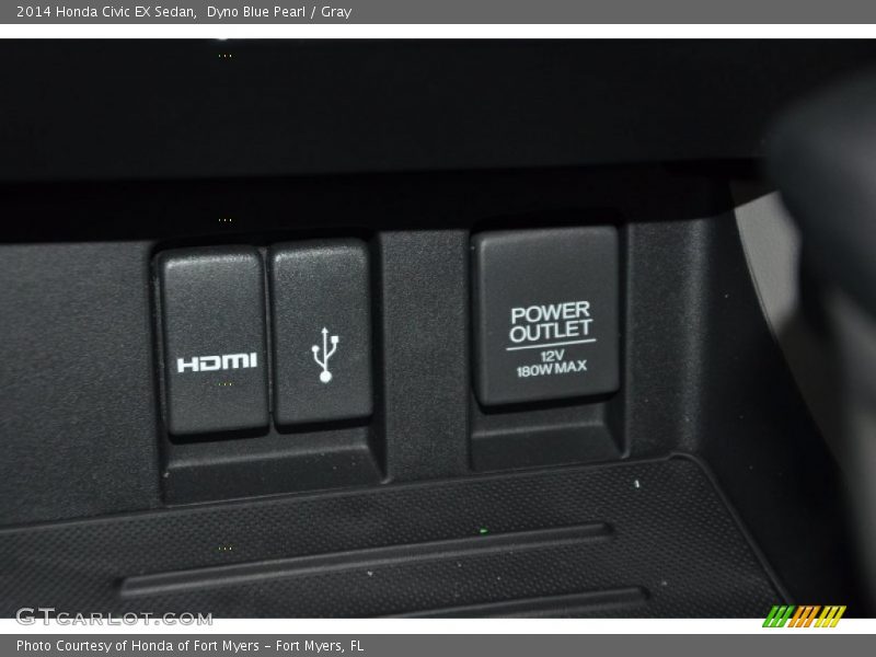 Dyno Blue Pearl / Gray 2014 Honda Civic EX Sedan