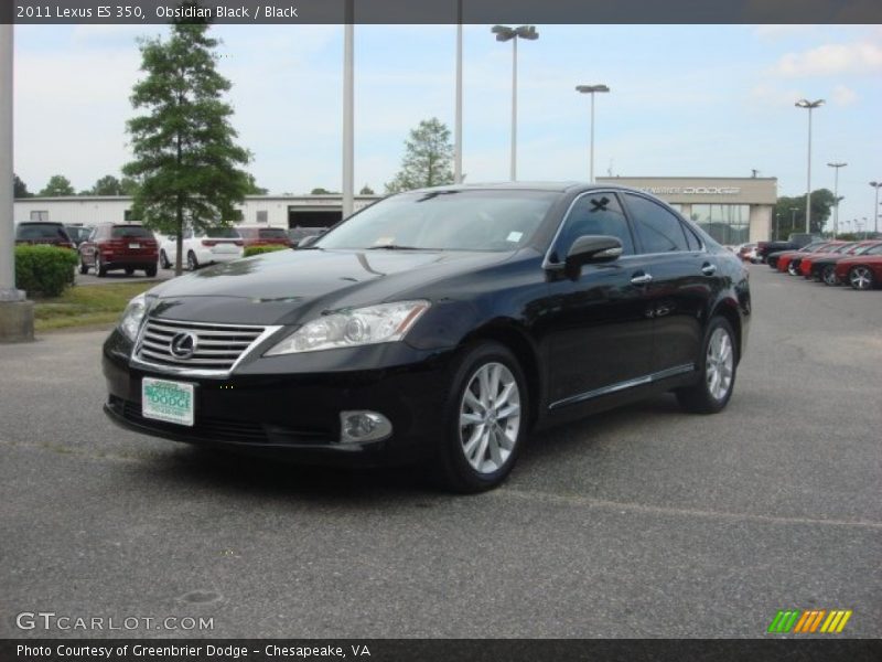 Obsidian Black / Black 2011 Lexus ES 350